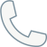 Minimalistisches Icon eines Telefonhörers in Grau
